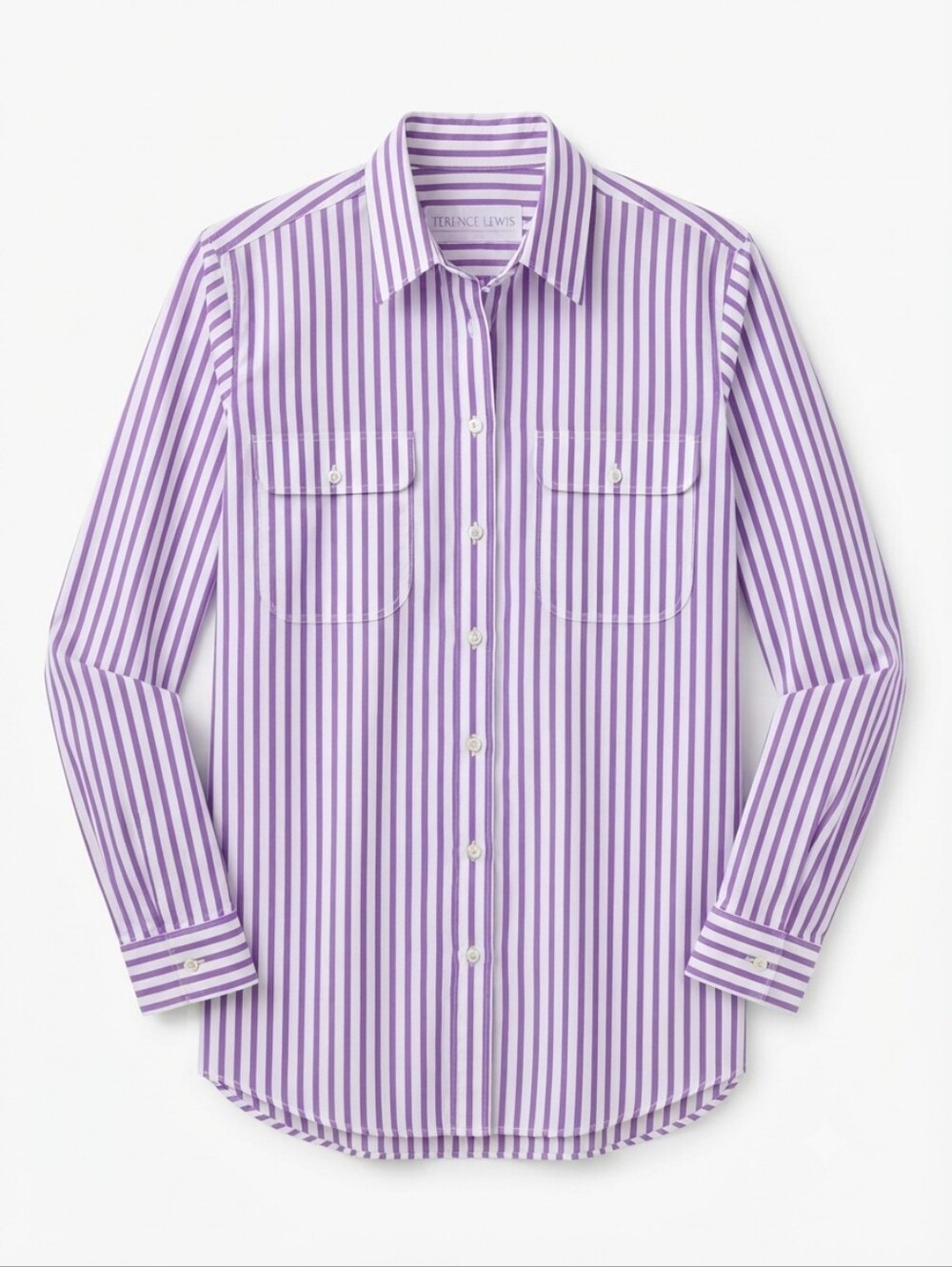Women's Vintage Striped Long-Sleeve Blouse / Business Casual Workwear Shirt
